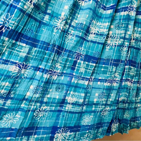 Stonebridge Petites 90s Broomstick Maxi Skirt Sz Small Petite Prairie Blue - Picture 3 of 5